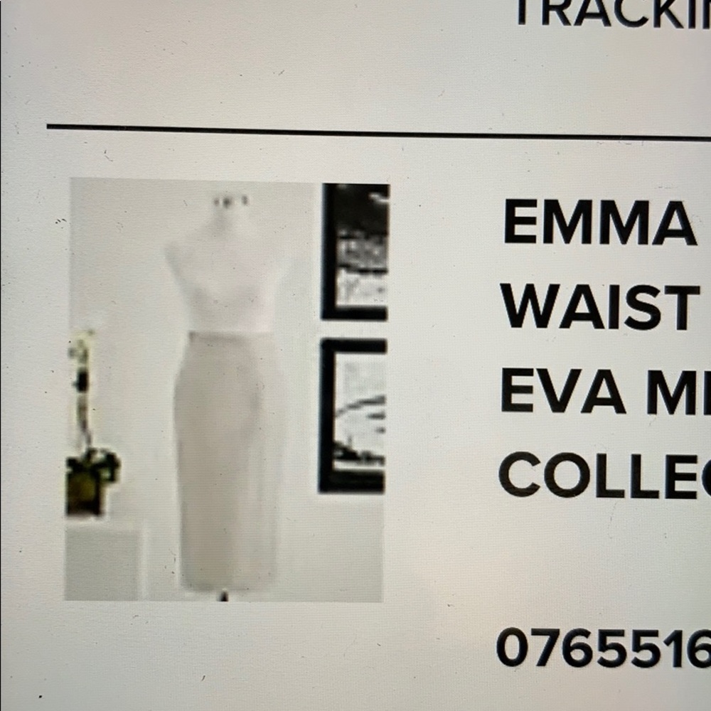 Paper White Eva Mendes Pencil skirt